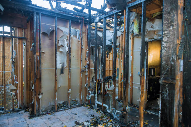 Professional Fire Damage Restoration technician working in Louisville, OH
